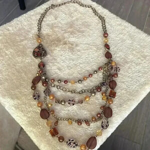 VNTG multi strand necklace